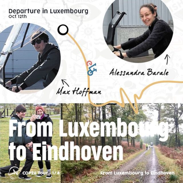 It was a #rainyday on the way from #Luxembourg to #Maastricht (#Netherlands). But everyone was full of energy and a beautiful #sunset at a #bikecrossing in Eindhoven filled our hearts with even more joy that we are on the road riding the #CreatiVelos – after weeks of preperation with lots of uncertainties.
Another inspiration was that city alderman in the centre of Eindhoven that we met in an #urbangarden – re-cultivating #citylife.
There was a lot of input. We made a very interesting interview with a former engineer at Philips.
At the University of Eindhoven we interviewed a couple of students like Axel, a software engineer and Welike, a student of communication, both working on #sustainability projects.

Did you know, that more than 10 million people die each year from air pollution? This is why Utrecht, another city in the Netherlands, decided for a car-free city center just a couple of months ago. And Eindhoven is now also heading towards a cleaner, car free city center with a better air quality – which accounts for The #SustainableDevelopmentGoal no. 3 – #GoodHealthAndWellBeing!).

#whatwillittake #oneearthbeat #keingradweiter #youth4planet #climateaction #COP26 #17goals #globalgoals #climatecrisis #gogreen #biketour #togetherforourplanet