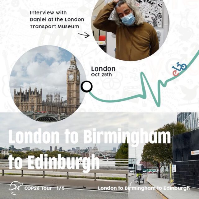 After our Stay in London and being part of the exhibition „From steam to green“ in the #LondonTransportMuseum @ltmuseum we travelled to Birmingham , the second biggest City in England. There we stayed with the #CreatiVelo in the pedestrian zone in front of the famous #StMartinsChurch. Lots of pedestrians were curious about our #earthbeatCOPtour. We were even spontaneously invited into the church by 2 priests and we interviewed them along with a couple of parishioners.

Then we rode to the @astonuniversity and talked to Annas Mazhar, vice-president of student activities. And afterwards with scientists from @SupergenBioHub, that are into very interesting energy research (Interviews are coming soon!). They are gonna be in #Glasgow as well – not at #COP26 directly but we are looking forward meeting them again at an event at the local university they are hosting together with other universities around the country.
We also talked to the #astonuniversity PR team and had a very british #teatime in the EBRI (Energy and Bioproducts Research Institute)

After taking another day off we travelled a long way to Edinburgh, the capital of Scotland – which is just about 50 miles away from our final destination in Glasgow. On the way we rode through the #lakeDistrictNationalPark – a stunningly beautiful nature reserve!

In Edinburgh the whole project team gathers again. Even some of the pupils from Ettelbrück gymnasium (a small town in Luxembourg from where we started the whole tour) will be coming. And last but not least we invited Tom Scheidel, an award winning young environmental scientist.

We are super excited about what's coming next! Just 1 day 'til the conference – Though we will make it only for the 2nd day.
On the 5th we will present the #EarthbeatChallenge as well as the tour in the Cinema Auditorium in the green zone at 7pm 'til 9pm

#whatwillittake #oneearthbeat #youth4planet #climateaction #COP26 #17goals #globalgoals #climatecrisis #gogreen #storytelling #cyclingforfuture #togetherforourplanet #SDGs2030 #dustpollution #togetherwecanmakeadifference #youth4planet #CreatiVelo #climatetargets